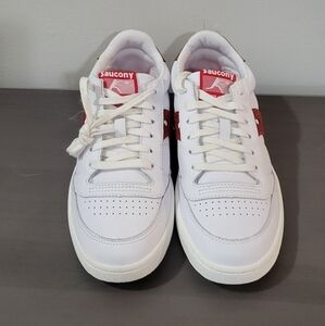 Saucony White and Red Sneakers
